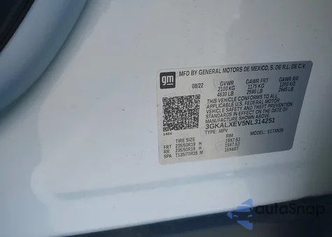 2022 GMC Terrain Awd Denali from USA, damaged, VIN 3GKALXEV5NL314251